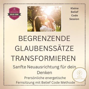 Belief Code: Release limiting beliefs and associated emotions. Gain inner freedom and new thought patterns.
