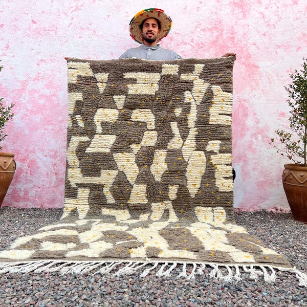 Custom Moroccan Rug, Beni Ourain Rug, Handmade Rug, withe Moroccan Rug, Custom Rug, withe Wool Rug, Wool Moroccan Rug, made Moroccan Rug