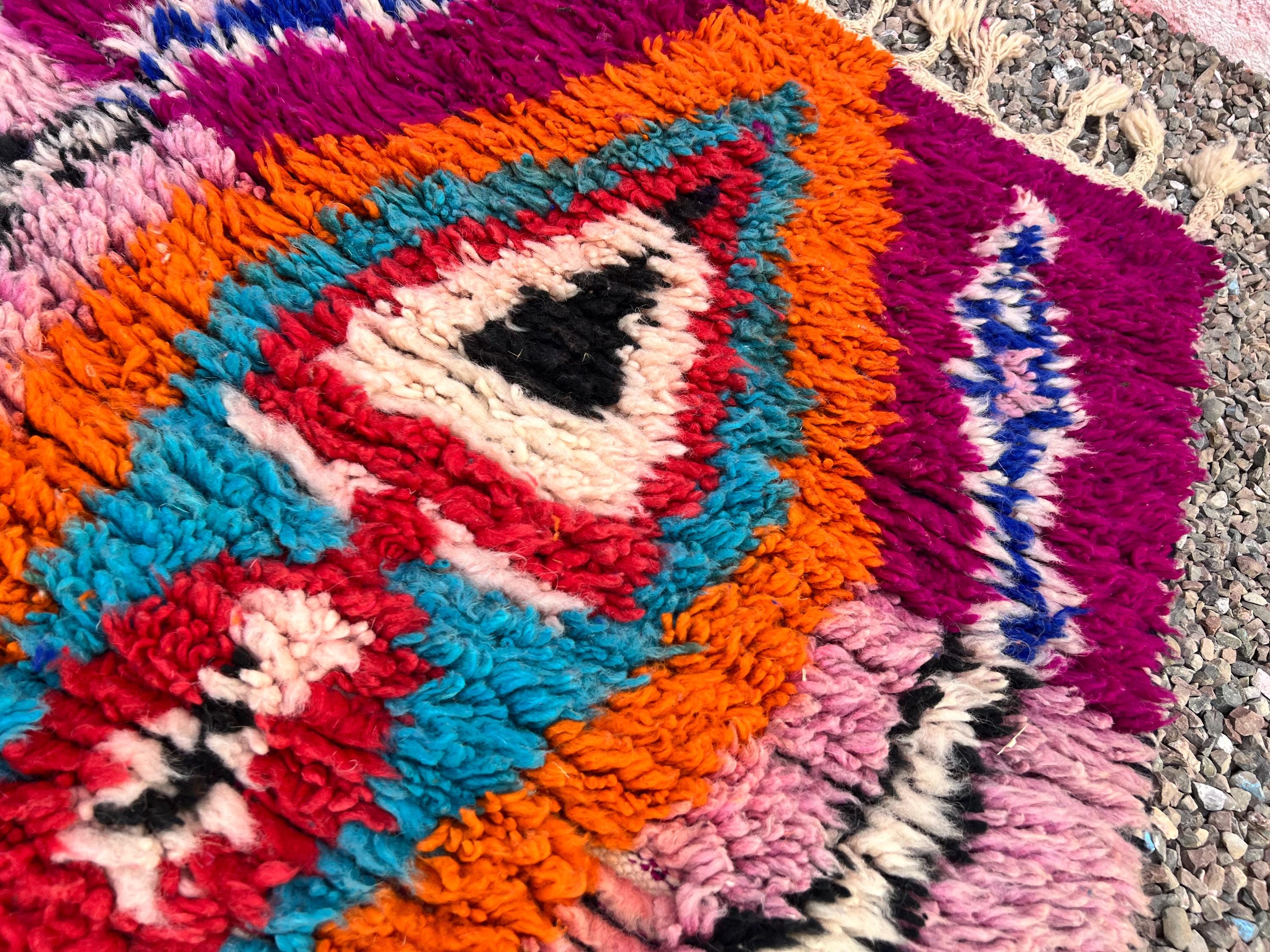 Gorgeous Moroccan Runner Rug -berber Colorful Runner Rug -blue ...