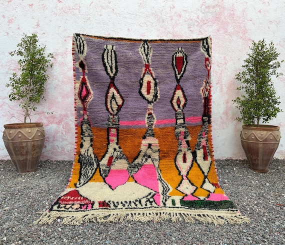 yellow Moroccan Rug, Beni Ourain Rug, Handmade Rug,red Moroccan Rug ,Wool Rug, Wool Moroccan Rug, made Moroccan Rug,handmade berber rug