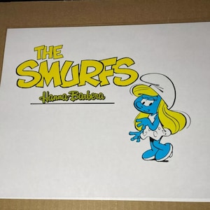 The Smurfs animation Cel Print Publicity Cel Concept Art horror anime vintage Smurfette