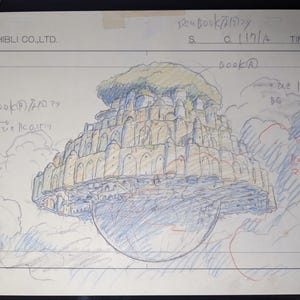 Castle in the Sky animation cel layout studio Ghibli anime art Walt Disney print 11x17 movie cartoons i11