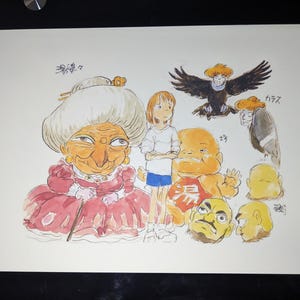SPIRITED AWAY animacja cel layout studio Ghibli anime art Walt Disney plakat wydruk 11x17 bajki filmowe P1