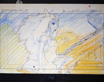 PRINCESS MONONOKE animation cel layout studio Ghibli anime art Walt Disney print 11x17 movie cartoons i11
