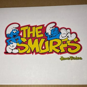 The Smurfs animation Cel Print Publicity Cel Concept Art horror anime vintage movie