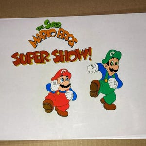 Super Mario Bros. animation Cel Print Publicity Cel Concept Art horror anime vintage Nintendo SUPER SHOW