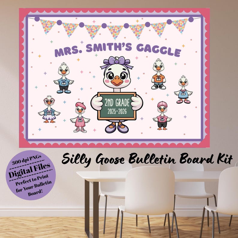 Silly Goose Classroom Bulletin Board Kit | Classroom Silly Goose Gaggle ...