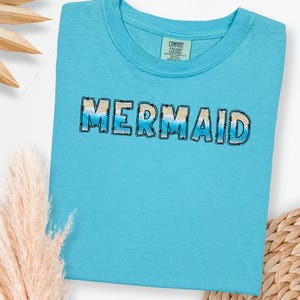 Mermaid Comfort Colors 1717 Shirt Ocean Beach Graphic Tee Coastal Summer Aesthetic Magical Sea Lover Shirt Gift for Mermaid at Heart