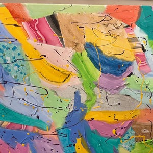 Rainbow. The artist has a talent for combining colors. Perfectly balanced it fits in any style of home design (free shipping)