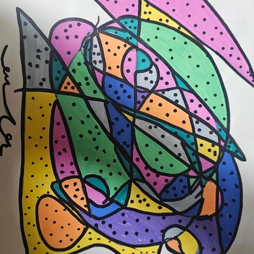 ジャクソン・ポロック風アート、4枚セット、カラフルな抽象画 - Etsy 日本