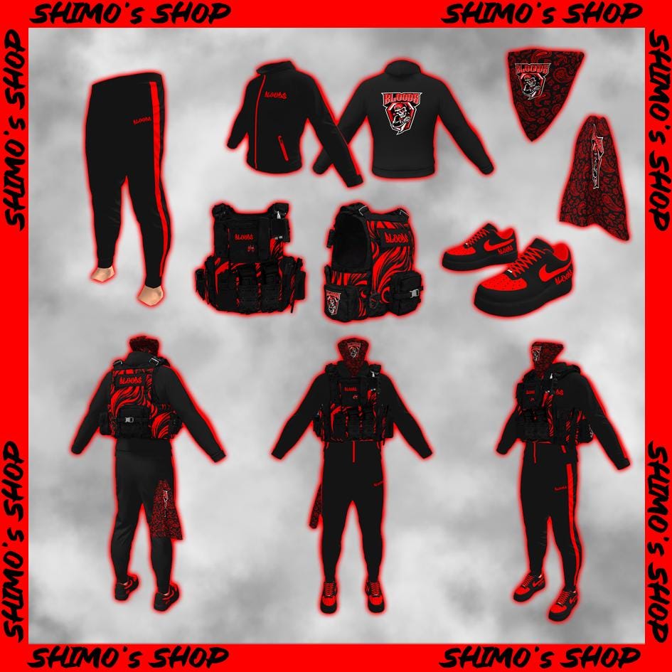 Blood gang fivem - Etsy 日本, image size:945x945