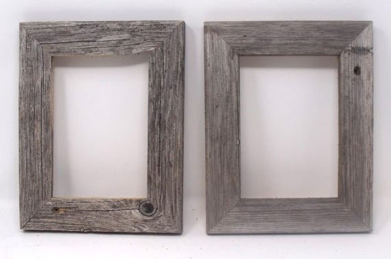 Set of 2- 5 x 7 barnwood picture frames