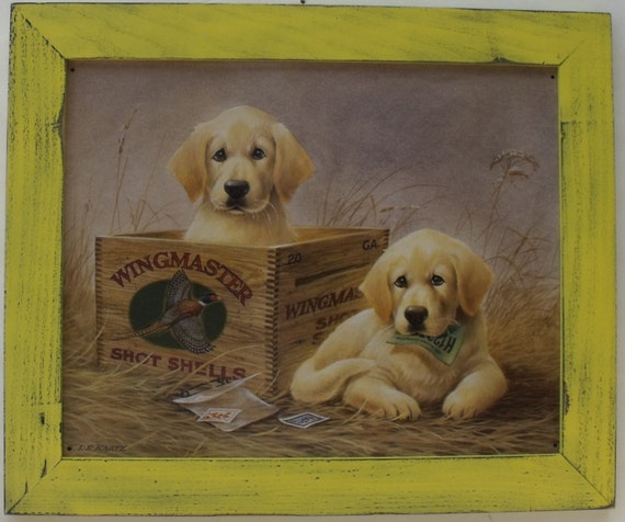 Katz Wing Masters Golden Retriever Framed Tin Sign
