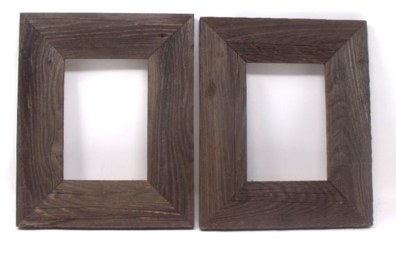 Set of 2 Rustic Barnwood 5 x 7 picture frames