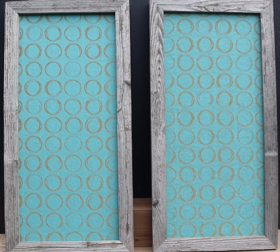 SET of 2 Barnwood Fabric  Message Jewelry display boards 11.5 x 23.5