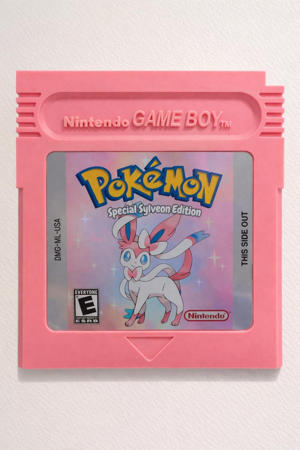 Giant Sylveon Gameboy Cartridge | Pokémon Inspired Display | Eeveelution Decor | Gamer Room Aesthetic | Handmade Collectible