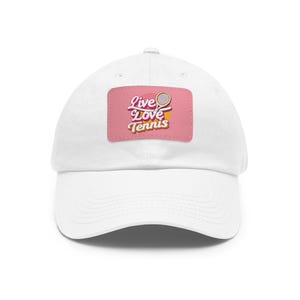 Live Love Tennis Hat with Leather Patch, Stylish Tennis Cap, Perfect for Sports Lovers, Casual Wear