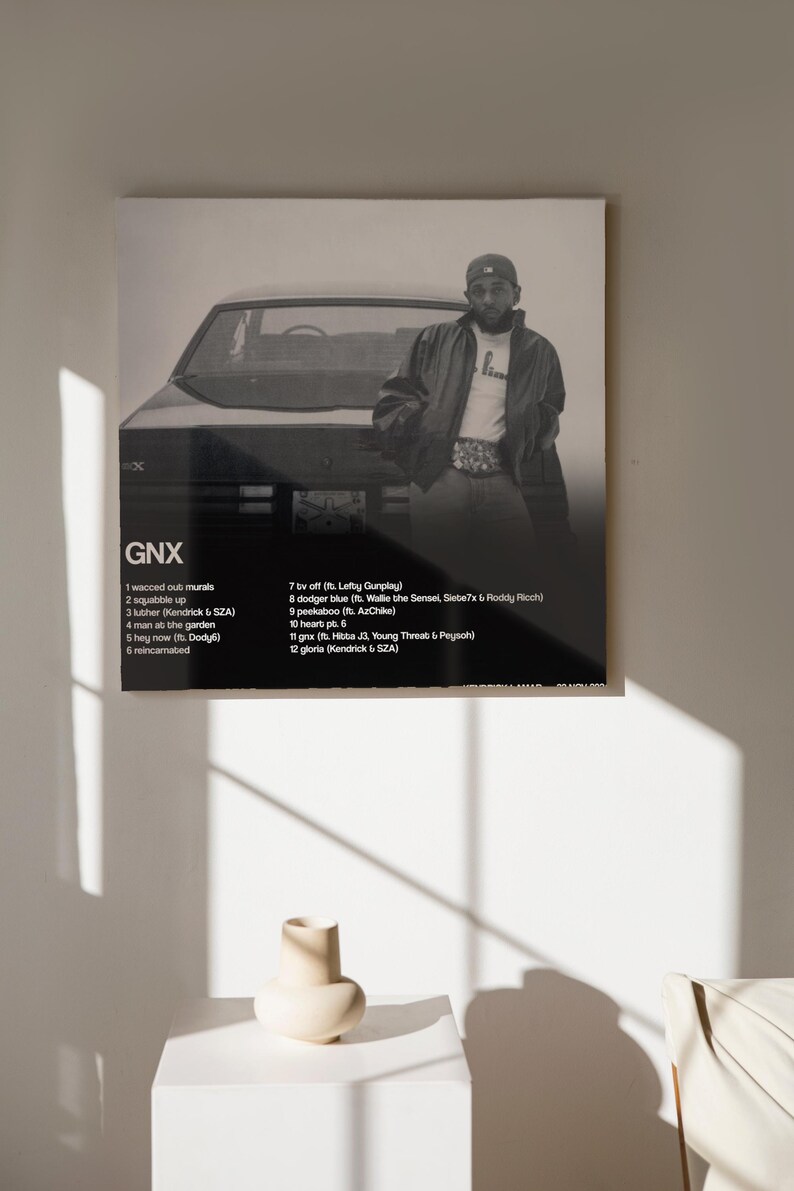 KENDRICK LAMAR GNX Album Cover Poster Aesthetic Music Wall Art