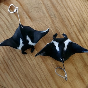 Manta ray earrings