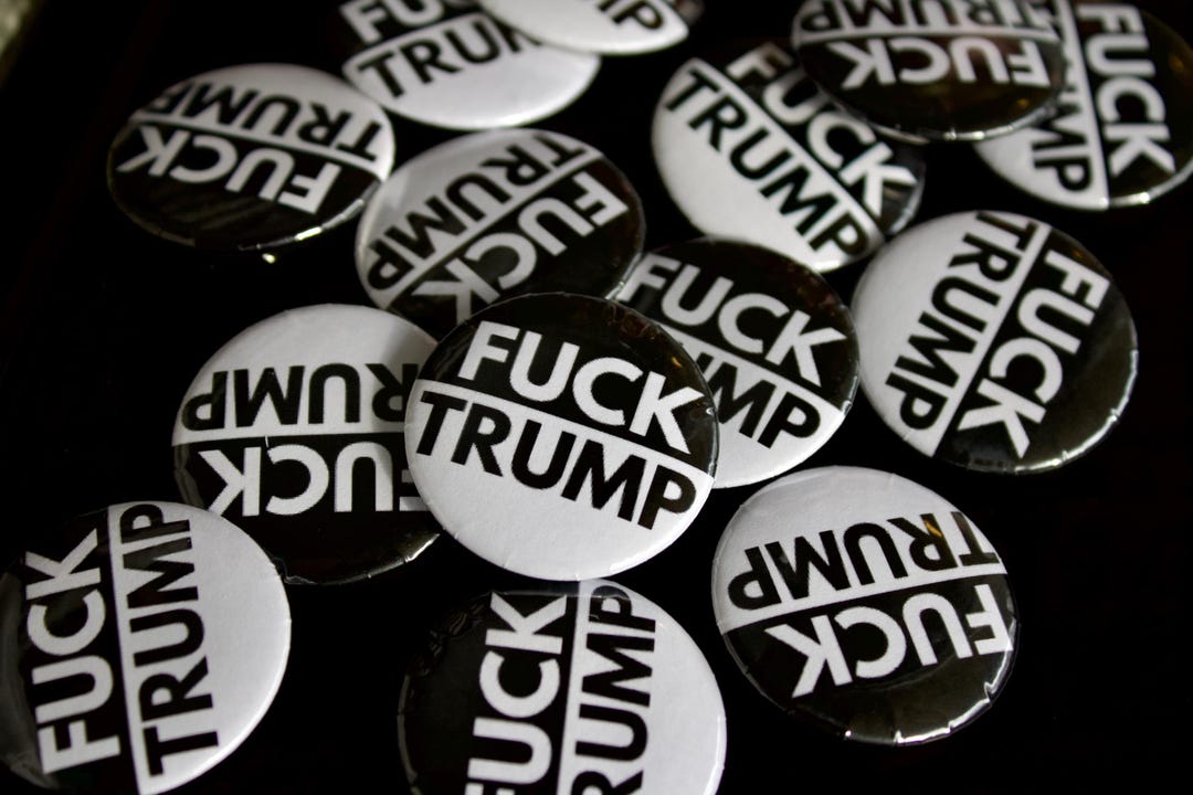 Anti-trump Button – Political Protest Pin – 1.25” Fuck Trump Pinback ...