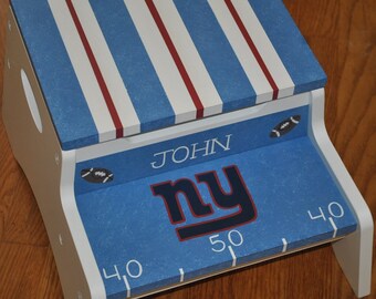 Kids 2 Step Stool - Football Teams - Football - NY Giants - Baby Gift - Baby Shower - Nursery - Chair -Toddler