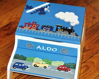 Toddler Step Stool, Truck Step Stool for Kids, Personalized