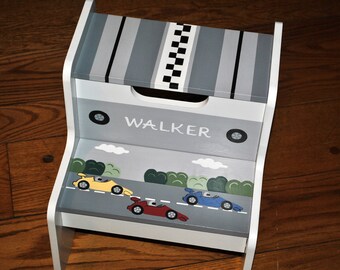 Toddler Step Stool, Truck Step Stool for Kids, Personalized