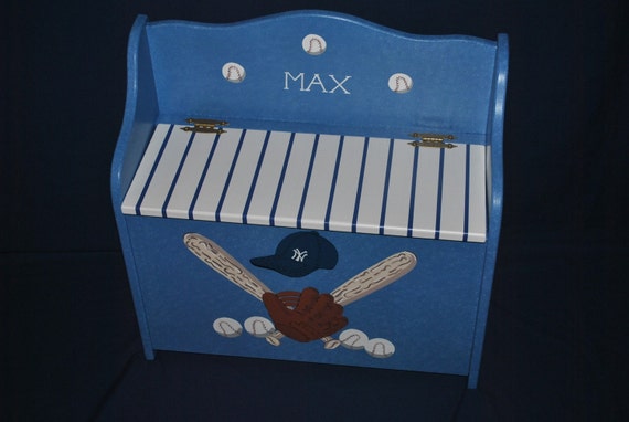 baseball toy chest
