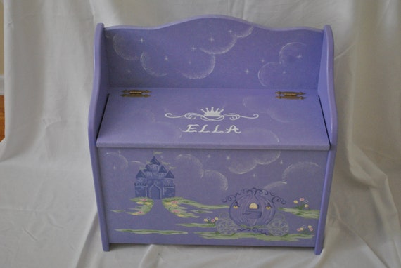 princess toy chest bench