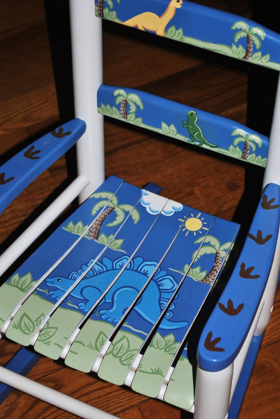 hand painted childrens chairs