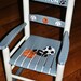 Hand Painted Rocking Chair,rocking Chair,sports,baseball,basketball ...