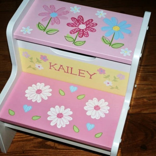 Kids 2 Step Stool,PB Daisy Garden