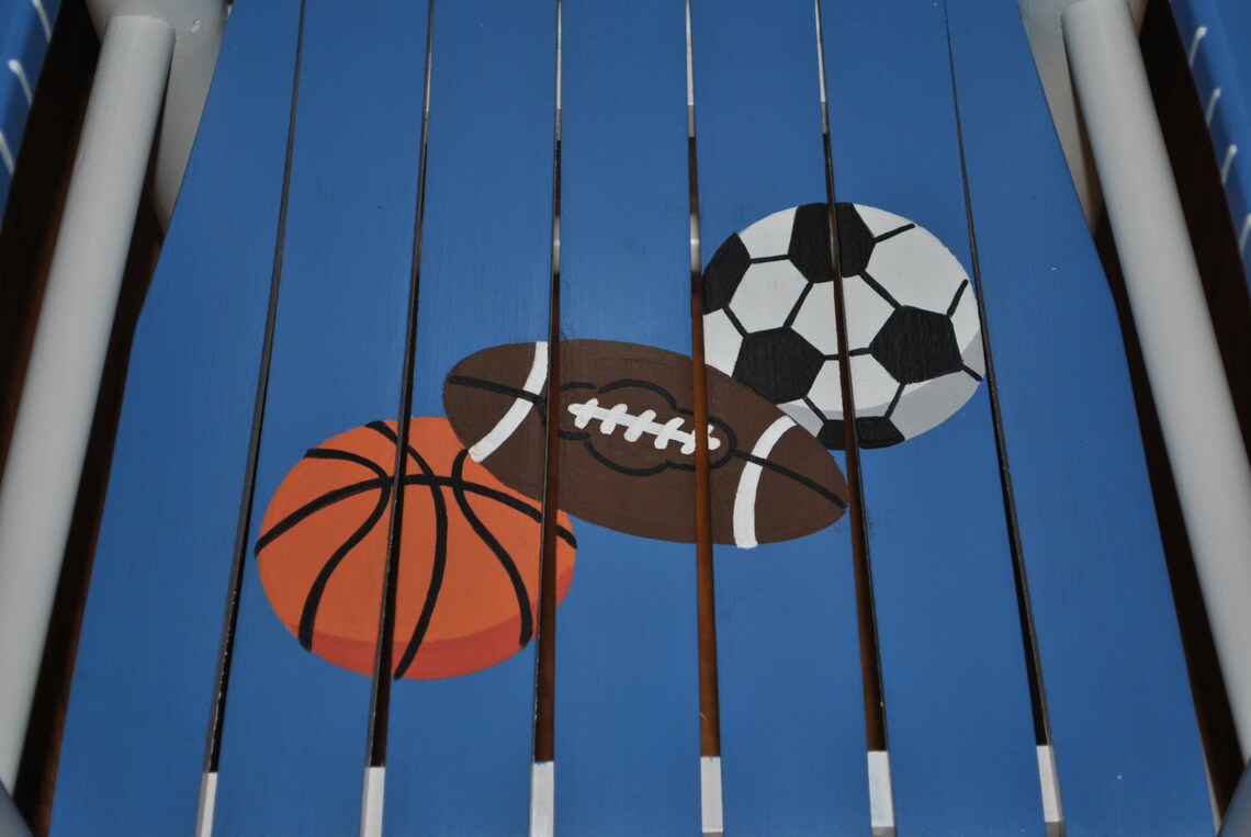 Silla mecedora pintada a mano sillas mecedoras para niños | Etsy