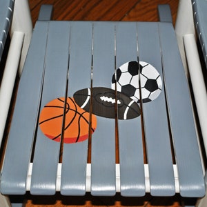 Hand Painted Rocking Chair,rocking Chair,sports,baseball,basketball ...