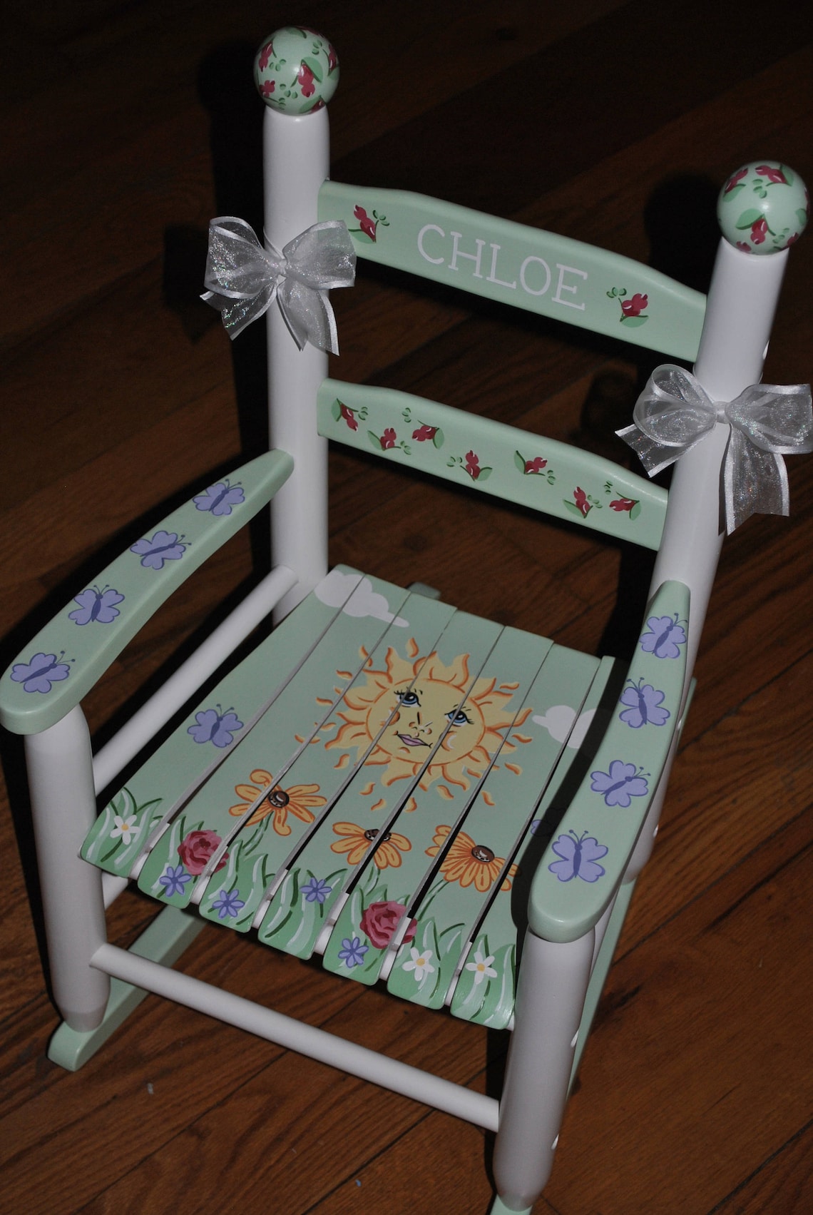 Handpainted Rocking Chairkids Rocking Chairchilds Rocking - Etsy
