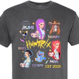 Kpop Demon Hunters T-Shirt Gift for Woman,Jinu Manga, Kpop Huntrix PIN, Demon Hunter Merch, Saja Girls Fan Poster, Kpop Tee, Saja Boys Shirt