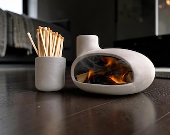 Cone Incense Burner Ceramic Palo Santo Holder Sage Burner Yoga Decor Housewarming Gift Farmhouse Decor