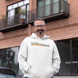 Custom Vintage Year Hoodie – Personalized 1985 Retro Birthday Sweatshirt or Any Year, Cozy Gift for Milestone Celebrations & Birthdays