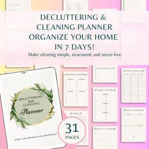 Pianificatore per riordinare e pulire: Lista di controllo KonMari (PDF)