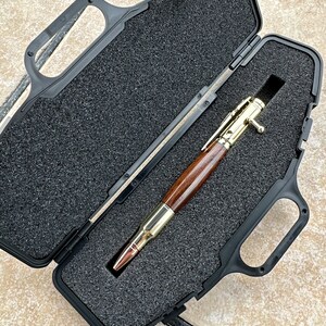 Hand Turned Wood Pen with Case, multiple woods