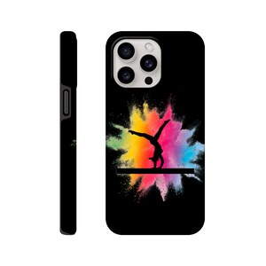 Custodia per telefono con motivo ginnastica colorata | Ginnastica Acrobatica Regalo per Ginnasti | Design sportivo per l'allenamento - custodia rigida #201