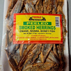 Peeled Smoked Herrings, Emane, Shawa, Boney Fish, Amane, Man gbin.