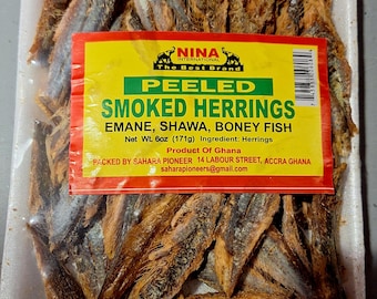 Peeled Smoked Herrings, Emane, Shawa, Boney Fish, Amane, Man gbin.