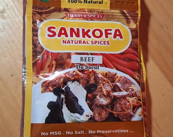 Sankofa Natural Spices / Natural Spices/ Natural Herbs Spices /Sankofa Beef Spice/ Sankofa Chicken Spice/ Sankofa Stew Spice/Soup Spice.