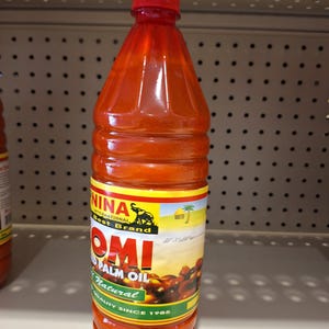 Nina Zomi Gewürztes Palmöl, Nina Palmöl 1L/ Nina Zomi/ Öl / Bio Speiseöl / Speiseöl/ Rotes Öl/ Palmnussöl.