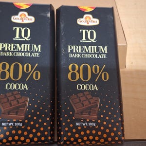 Ghana Dark Chocolate / 80% dunkle Schokolade./ Tetteh Kwashie Premium Dark Chocolate 90% Kakao.