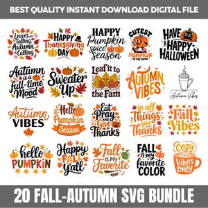 Herbst SVG Bundle, Herbst SVG Bundle, Herbst Zeichen, Herbst Cricut-Datei, Herbst SVG, Hallo Herbst dafür, Thanksgiving dafür, Erntedankfest