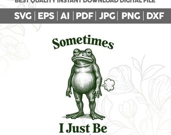 Soms ben ik gewoon een scheet kikker svg png, schattige kikker humor svg png, grappige meme png, grappige scheten kikker png, gekke kikker grafische png