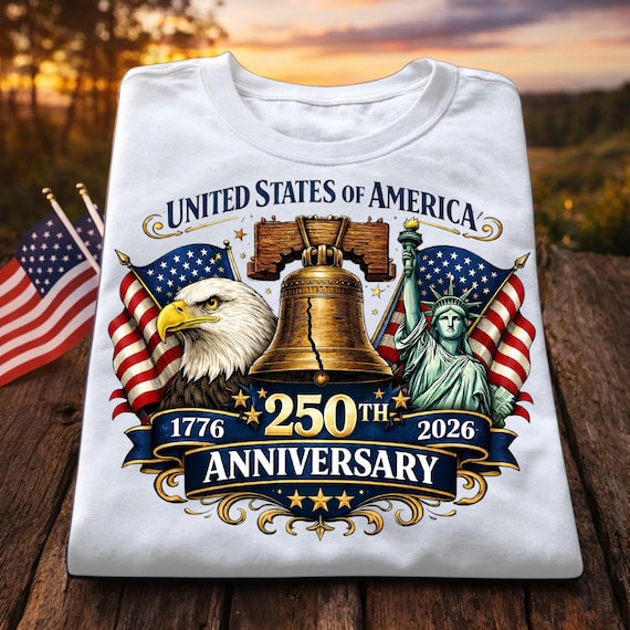 USA 250th Anniversary PNG, United States 250 Years png,America 1776-2026 Patriotic Eagle Liberty Bell PNG,4th of July Shirt Desing Png