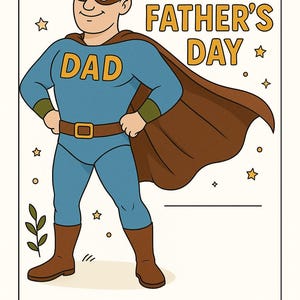 Vaderdag 10-pagina kleurboek voor kinderen – afdrukbaar cadeau voor papa – leuke activiteitenpagina’s – pdf direct downloaden – leuke kleurplaten